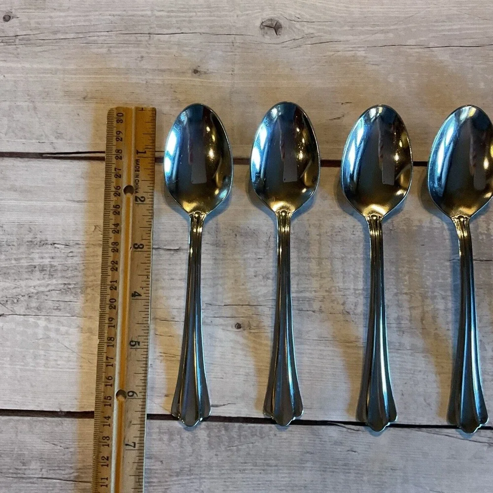 Oneida KIMBRA Stainless Flatware Oval Place Soup Spoons Set Of 6 USA Lot #2
